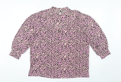 Womens UK Size L Oasis Pink Tunic Blouse