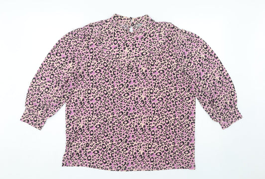 Womens UK Size L Oasis Pink Tunic Blouse
