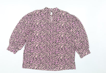Womens UK Size L Oasis Pink Tunic Blouse