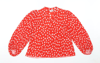 Womens UK Size 10 NEXT Red Basic Blouse