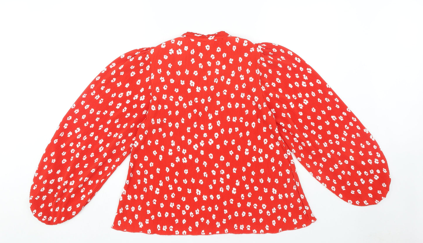 Womens UK Size 10 NEXT Red Basic Blouse