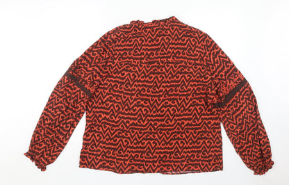 Womens UK Size 14 Marks and Spencer Red Basic Blouse