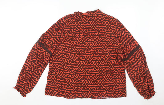 Womens UK Size 14 Marks and Spencer Red Basic Blouse