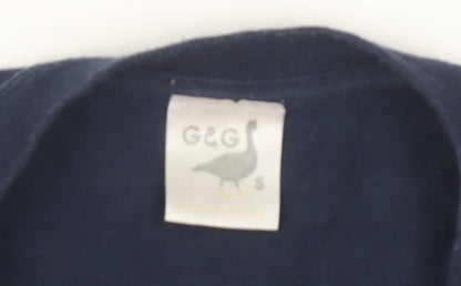 G&G Unisex Adults Blue T-Shirt, Size S, Crew Neck