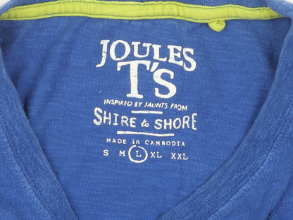 Joules Men's Blue Crew Neck T-Shirt - Size L