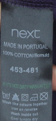 Next Women's Purple Dress Size 10 with Flower Accents