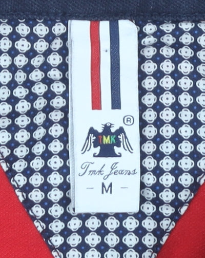 TMK Jeans Men's Red Polo Shirt, Size M, Short Sleeve