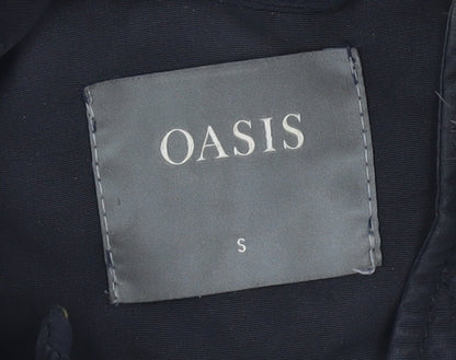 Womens UK Size S Oasis Black Parka Coat