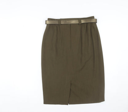 GOLD by Michael Women's Brown Pencil Skirt Size 14