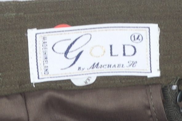 GOLD by Michael Women's Brown Pencil Skirt Size 14