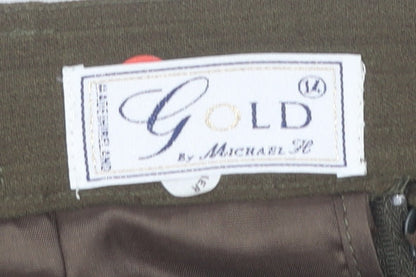 GOLD by Michael Women's Brown Pencil Skirt Size 14