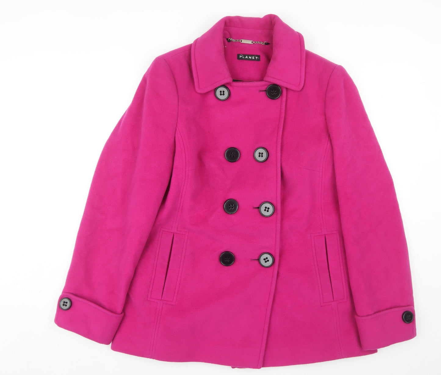 Womens UK Size 14 Planet Pink Pea Coat