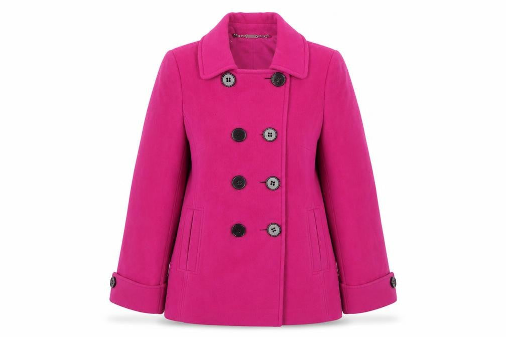 Womens UK Size 14 Planet Pink Pea Coat