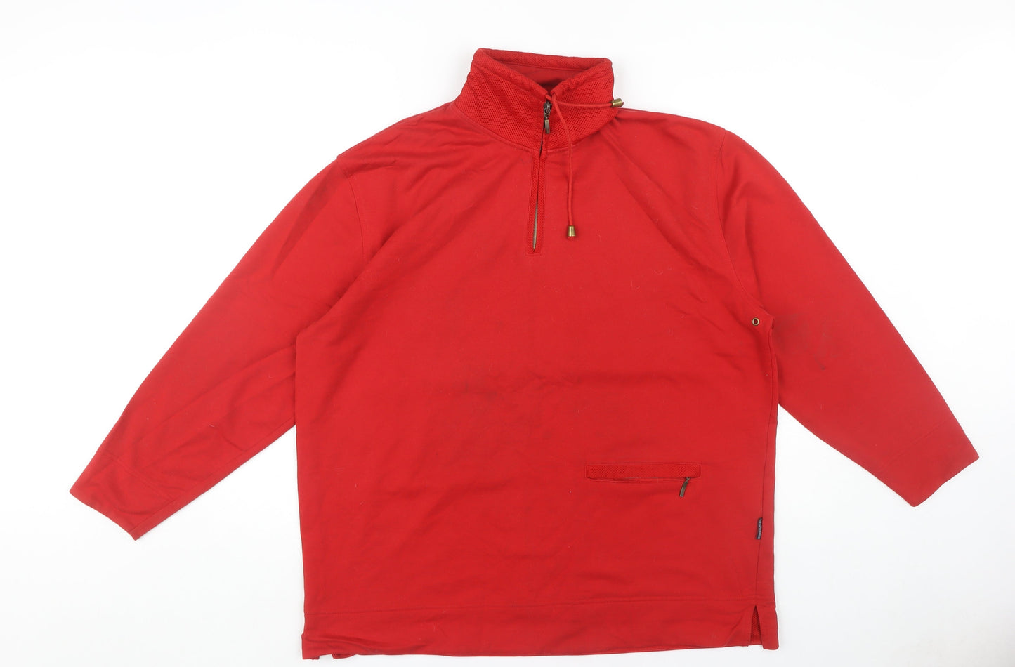 Roberto Sarto Red XL Men's Half-Zip Sweatshirt