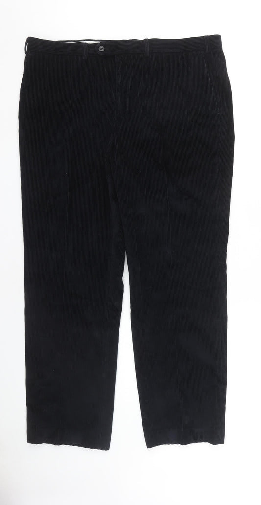 Marks and Spencer Men's Black Corduroy Trousers 40
