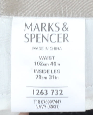 Marks and Spencer Men's Black Corduroy Trousers 40