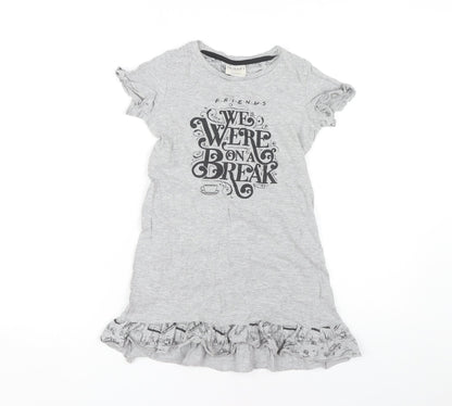 Friends Girls Grey T-Shirt Dress 9-10 Years TV Casual