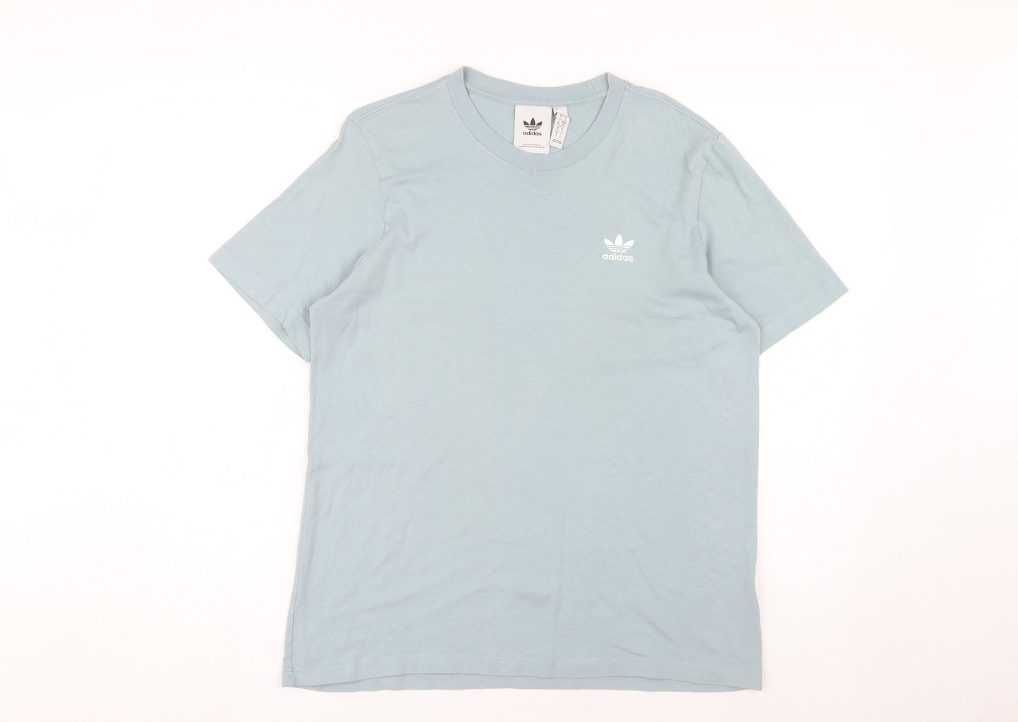 Adidas Men Blue T-Shirt Crew Neck S Logo Accent