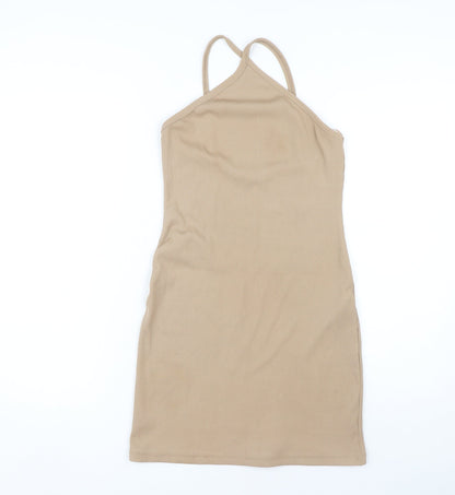 Pull&Bear Women's Beige Slip Dress Size 12