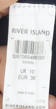 River Island Women's Blue Crochet Playsuit, Size 10