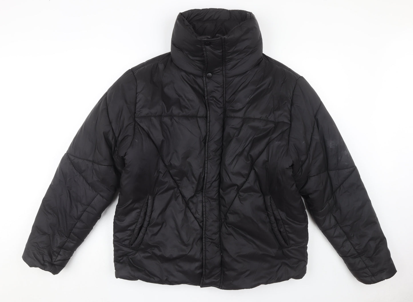Womens UK Size S COLLUSION Black Puffer Jacket