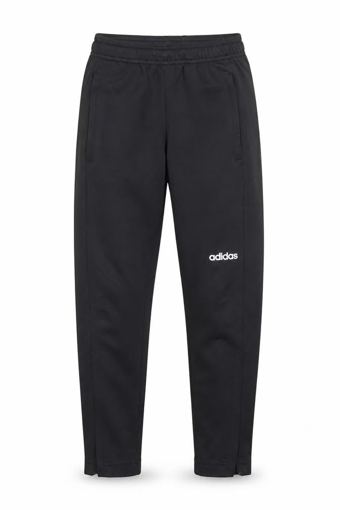 Front view of Adidas boys’ black jogger trousers 7-8 years