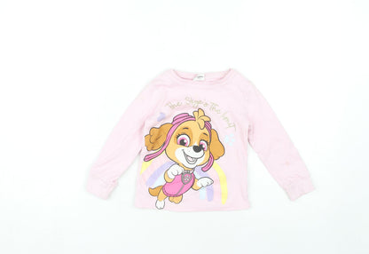 Girls Pink Paw Patrol Pyjama Top, 3-4 Years, Long Sleeve