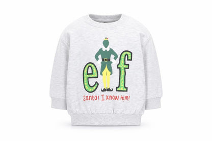 Front view of George unisex grey christmas elf top 6-9 months