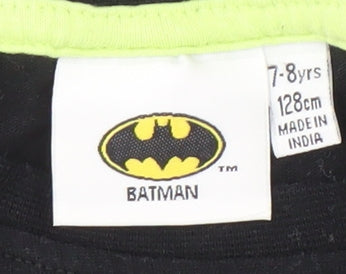 Batman Boys Black Graphic T-Shirt 7-8 Years
