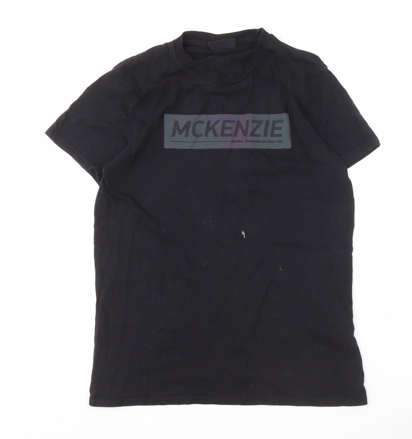 McKenzie Men's Black Logo T-Shirt, Size S