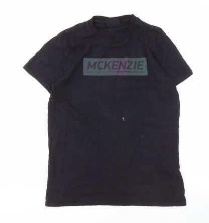 McKenzie Men's Black Logo T-Shirt, Size S