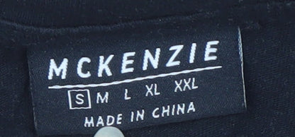 McKenzie Men's Black Logo T-Shirt, Size S