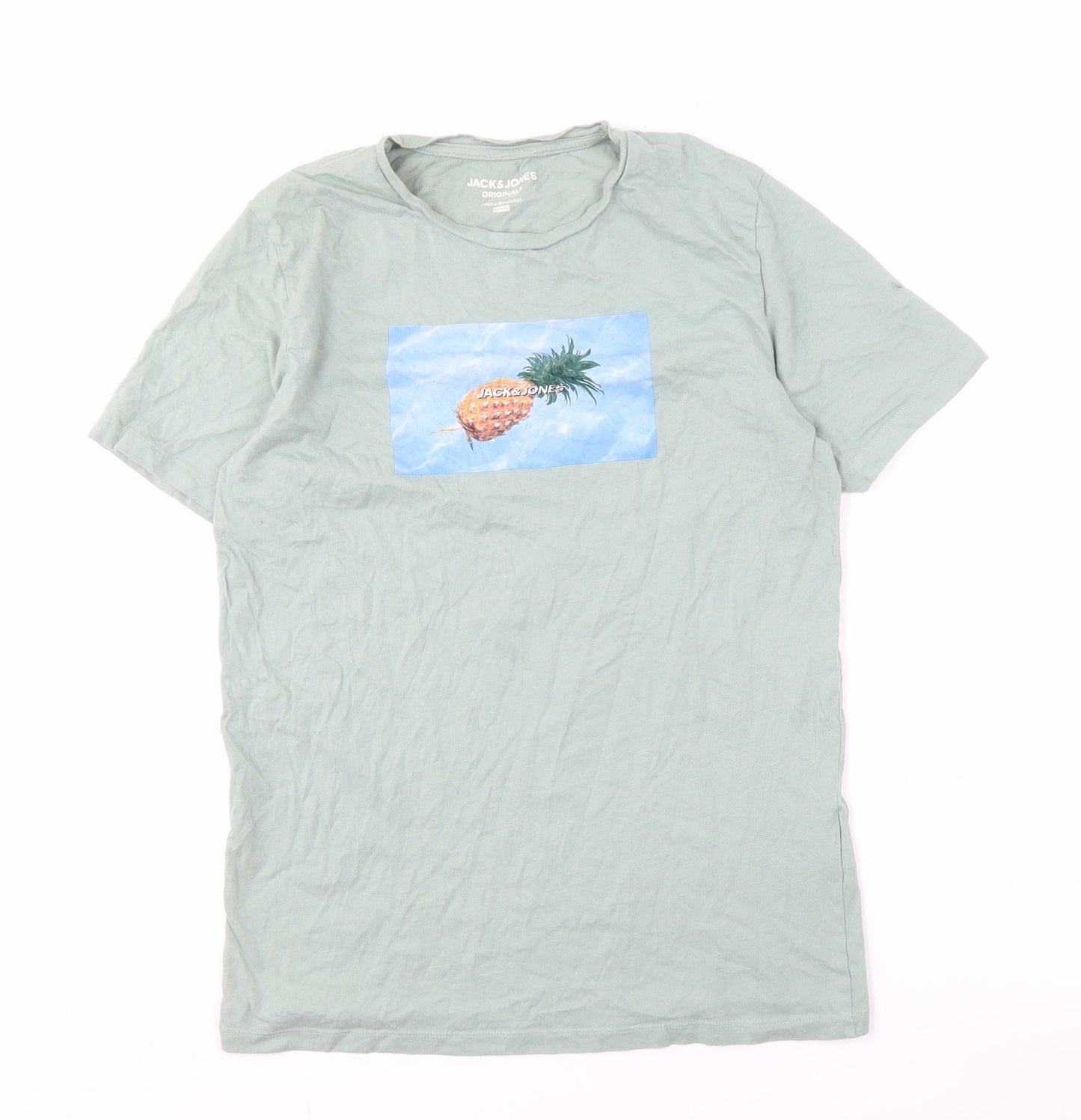 Mens UK Size L JACK & JONES Green  T-Shirt