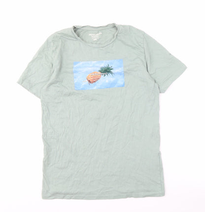 Mens UK Size L JACK & JONES Green  T-Shirt