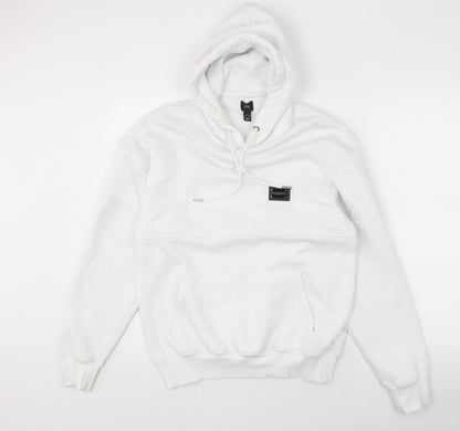Mens UK Size S River Island White Pullover Hoodie