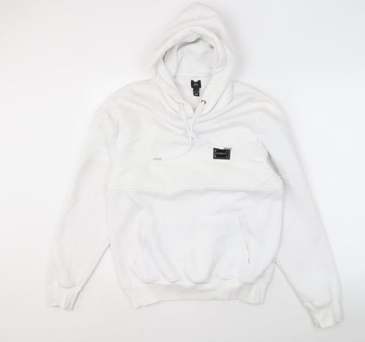Mens UK Size S River Island White Pullover Hoodie