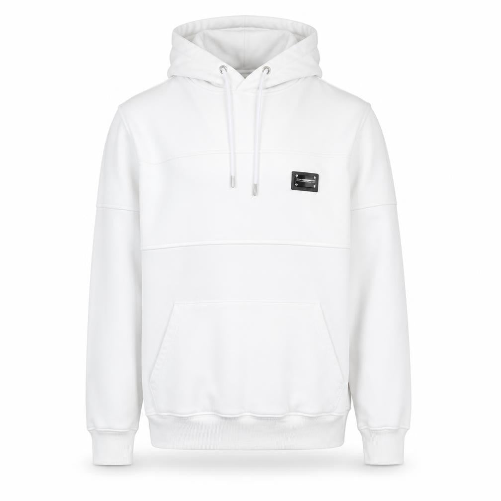 Mens UK Size S River Island White Pullover Hoodie