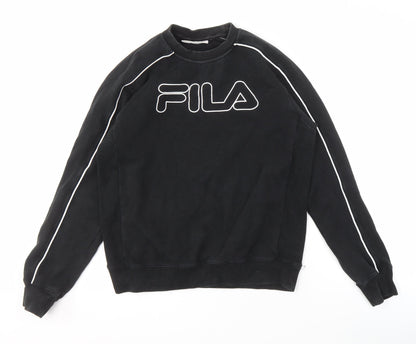 Mens UK Size S FILA Black Pullover Sweatshirt