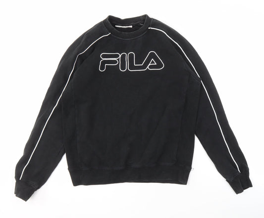 Mens UK Size S FILA Black Pullover Sweatshirt