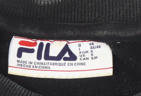 Mens UK Size S FILA Black Pullover Sweatshirt