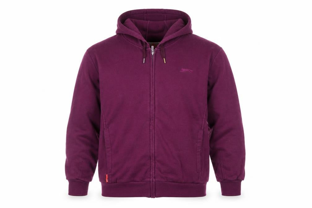 Front view of Slazenger Men's Purple Basic Hooded Jacket M