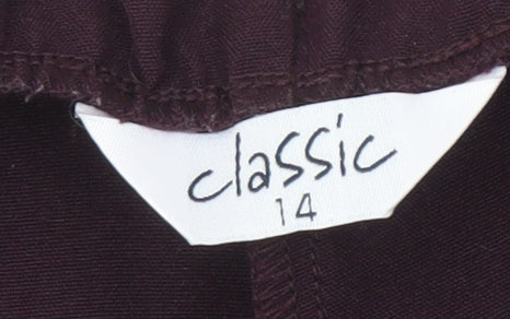 Womens UK Size 14 Classic Classic Fit  Purple Trousers