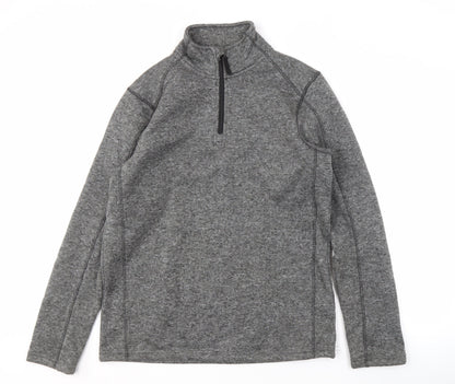 Mens UK Size L Mountain Warehouse Grey 1/2 Zip Sweatshirt