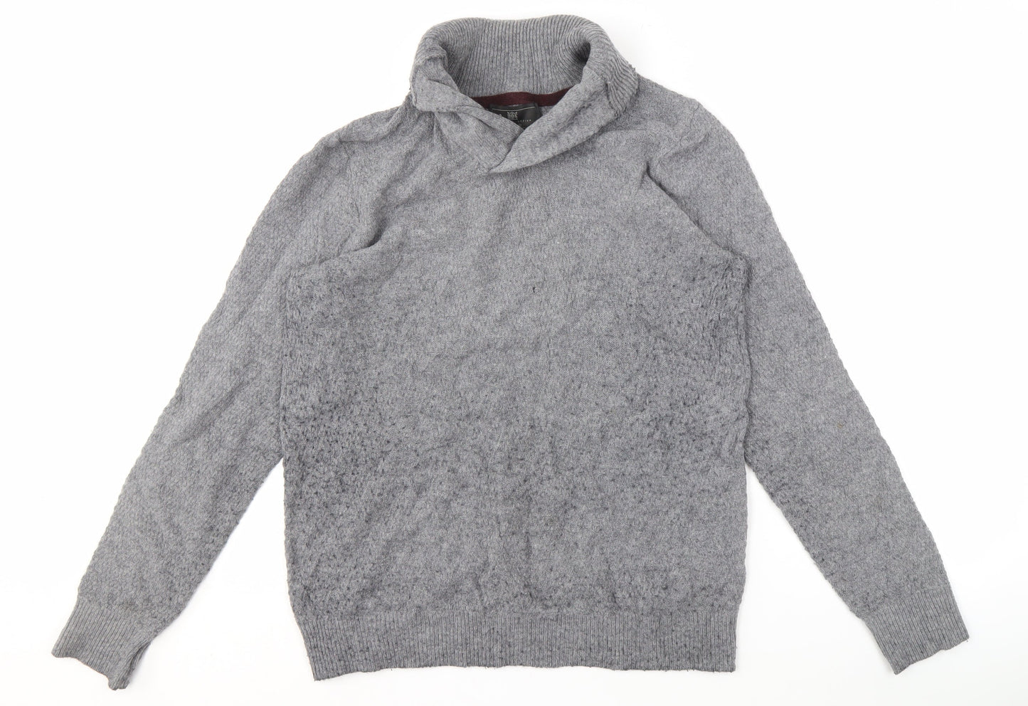 Marks and Spencer Grey Roll Neck Men's Medium Jumper
