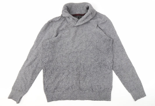 Marks and Spencer Grey Roll Neck Men's Medium Jumper