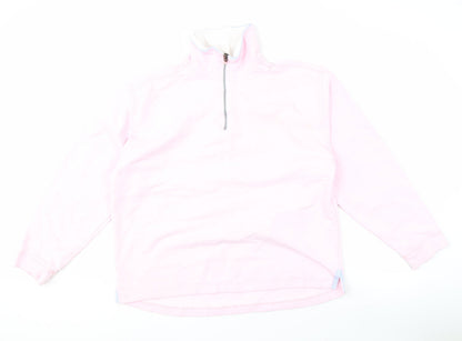 Crew Clothing Co Men's Pink M 1/4 Zip Sweatshirt