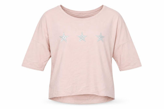 Womens UK Size L Quiz Pink Basic T-Shirt