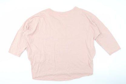 Quiz Women's Pink T-Shirt, Rhinestone Stars, Size L