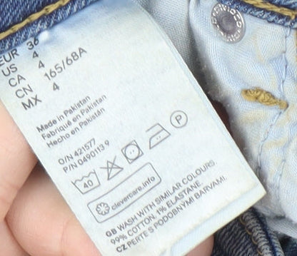 H&M Women’s Blue Cut-Off Denim Shorts Size 8