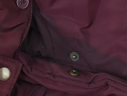 M&Co Petite Purple Parka Coat, Size 14, Hooded